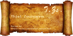 Thiel Zsuzsanna névjegykártya
